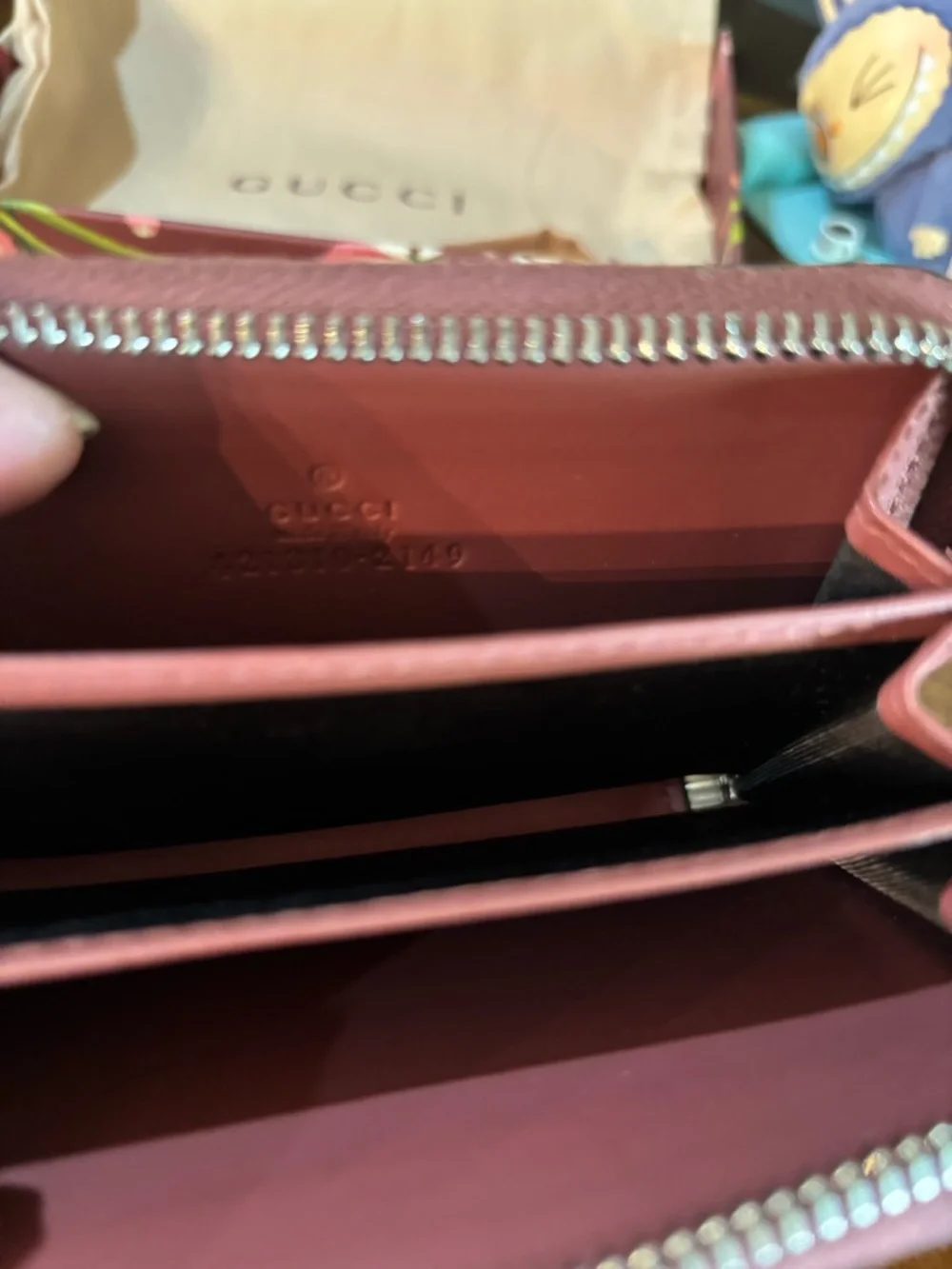 Gucci Blooms Floral Beige and Pink small zip around wallet in EUC full inclusion - Picture 5 of 8